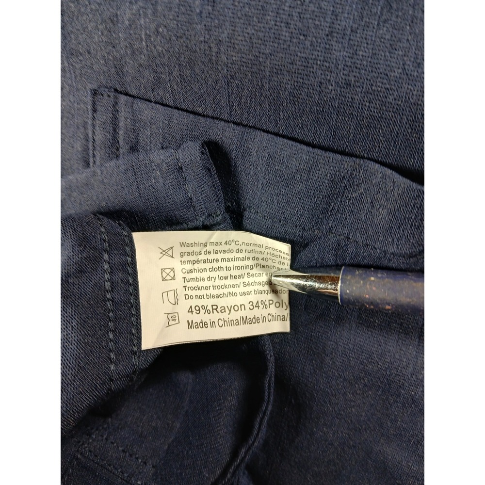 COOFANDY Mens Navy Blue Camp Collar Short Sleeve Button Down Shirt Large Pocket - Picture 7 of 9